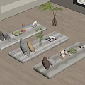 Bay window cushion 3d model
