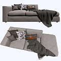 Modern chaise longue simple sofa 3d model
