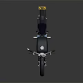 Vintage Style Dark Motorcycle With Spoked Wheels And Single Seat Design