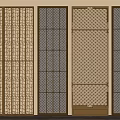 Modern metal partition screen hollow partition 3d model