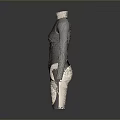 Modern Gray And Beige Tight Fitting Bodysuit With Long Sleeves And Front Zipper