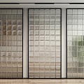 Modern partition glass brick partition 3d model