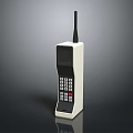 Vintage Digital Mobile Phone with Long Antenna Numeric Keypad and Display Screen Classic Communication Device
