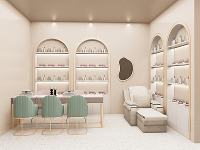 Beauty Nail Salon Modern Nail Salon 3d model