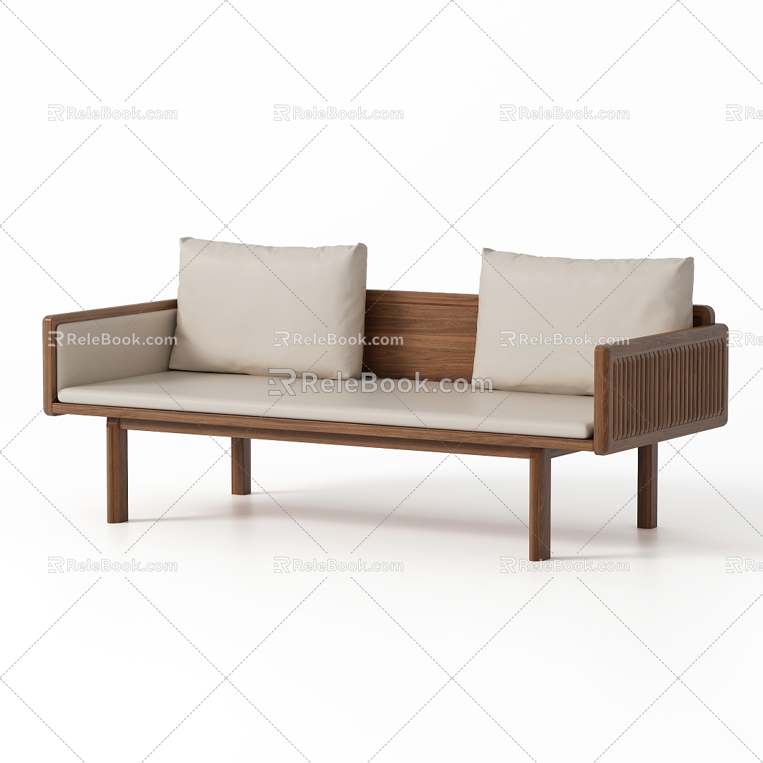 Nordic Living Room Rohan Bed 3d model