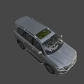 Toyota Silver SUV Modern Luxury Exterior Design With Front Grille And Headlights