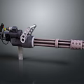 Browning Machine Gun Browning Gatling White Machine Gun Machine Gun Bullet Military 3d model