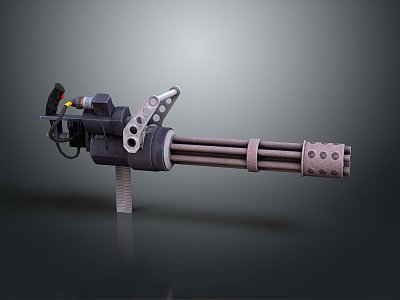 Browning Machine Gun Browning Gatling White Machine Gun Machine Gun Bullet Military 3d model