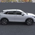White Electric SUV With Modern Front Grille And Sleek Exterior Design