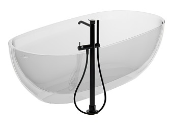 glass bathtub 3d model