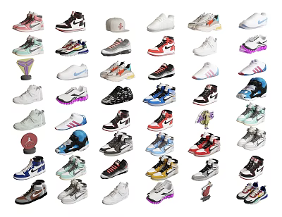 Various Stylish Sneakers And Casual Shoes With Trendy Designs For Men And Women 3d model Various Stylish Sneakers And Casual Shoes With Trendy Designs For Men And Women 3d model