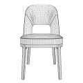 Modern Light Gray Upholstered Chair With Sleek Black Metal Legs Design