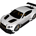 White Sports Car With Aerodynamic Design Aggressive Body Kit And Black Alloy Wheels