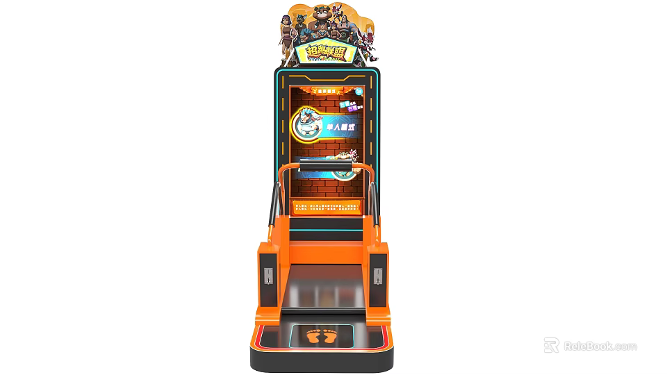 Colorful Ninja Turtles Arcade Game Machine With Bright Screen For Home Entertainment 3d model 
