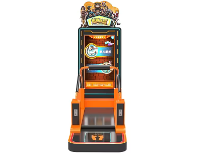 Colorful Ninja Turtles Arcade Game Machine With Bright Screen For Home Entertainment 3d model