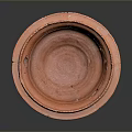 Red Clay Bonsai Plant Pot With Round Design And Pedestal Base