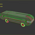 Detailed Green 3D Military Tank Model With Wheels On Display Base