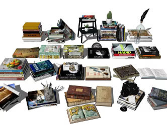 Modern Book Ornaments 3d model