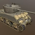 Vintage Military Tank With Turret Cannon Barrel Star Insignia And Tracks
