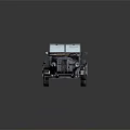 Vintage Military Off Road Vehicle With Open Top And Retro Design Wheels