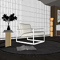 Modern Poliform Single Sofa 3d model