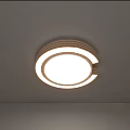 Modern Round Ceiling Light With Layered Design Illuminated For Home Interior 3d model