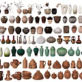 Diverse Ceramic Vessels Collection With Vases Jars And Handcrafted Pottery Pieces