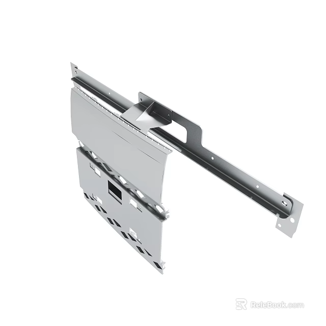 Durable Metal Sliding Rail Bracket Structure For Installation And Support Components 3d model 