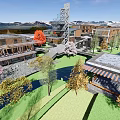 Homestay Buildings With River Trees And Courtyard In Natural Landscape Design