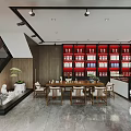 VATS Liquor Store Modern Storefront With Shelves Displaying Various Liquor Bottles