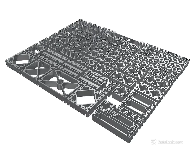 Urban Aerial Planning Layout Design With Grid Structure And Building Zones 3d model 