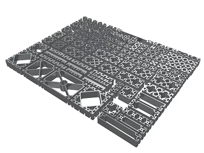 Urban Aerial Planning Layout Design With Grid Structure And Building Zones 3d model