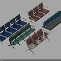Public Chairs With Multiple Colors Different Styles And Metal Frames For Public Spaces
