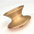 Golden Modern Leisure Chair With Unique Curved Design And Sleek Finish