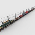 LEGO Toy Building Blocks Train Carriage Train Freight Train Light Rail High Speed Rail EMU 3d model