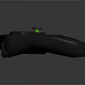 Black Game Controller With Green Buttons Joysticks And LB LT Triggers