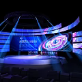 2020 World 5G Technology Conference Stage With Large Screen And Lighting Effects 3d model