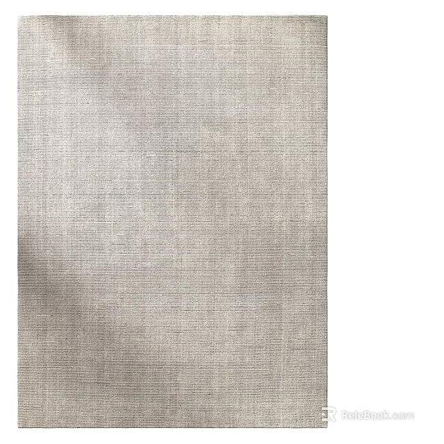 Gray Square Area Rug With Grid Pattern Woven Texture For Home Decor 3d model 