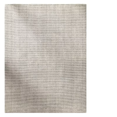 Gray Square Area Rug With Grid Pattern Woven Texture For Home Decor 3d model