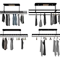 Hanging Clothes Hangers with Metal Rods and Hanging Shirts Pants for Wardrobe Organization