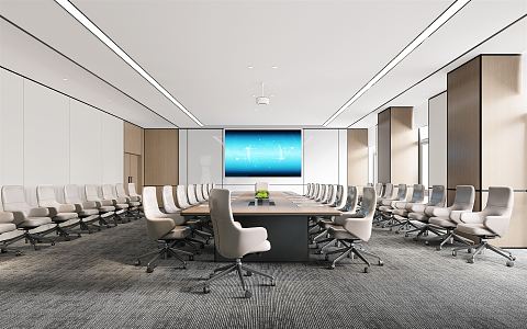 Modern Meeting Room Meeting Table and Chair 3d model