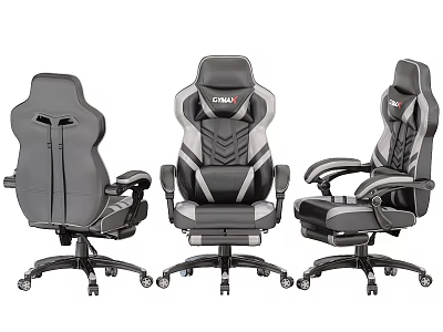 Ergonomic Modern Office Chair With Grey Black Design And Adjustable Features 3d model