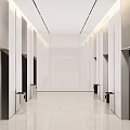 Modern Elevator Doors With Sleek Stainless Steel Design In Bright Lobby Interior
