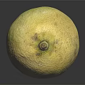 Single Fresh Ripe Cantaloupe Fruit With Yellow Textured Surface And Brown Spots On Black Background