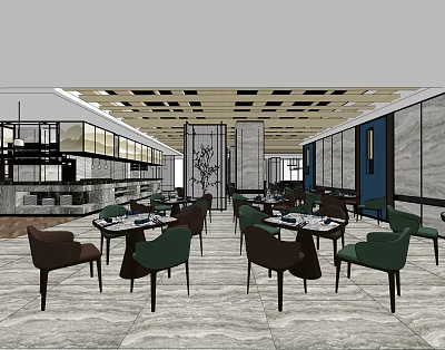 New Chinese Restaurant Western Restaurant 3d model New Chinese Restaurant Western Restaurant 3d model