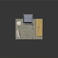 Traditional Handcraft Workshop With Wooden Walls Stone Fireplace Anvil Wooden Bucket And Tools On Workbench