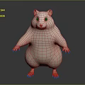 Modern Game Character Mouse Wizard Mouse Warlock Cartoon Mouse Animated Mouse 3d model