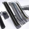 3D Models Of Modern Elevators Featuring Different Types And Structures