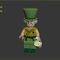 Colorful Lego Minifigure Toy With Green Hat Yellow Shirt Green Pants And White Cup