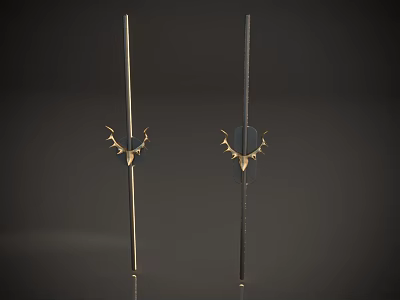 Elegant Modern Wall Lamps With Metal Antler Decor And Symmetric Design For Interior Lighting 3d model